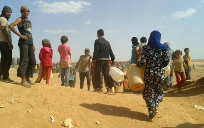 Stranded Syrian refugees’ desert plight worsens as Jordan blocks aid