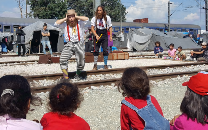 The clowns bringing laughter to refugee camps: ‘Happiness matters like food’