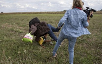 Hungarian filmed tripping up fleeing refugees is convicted