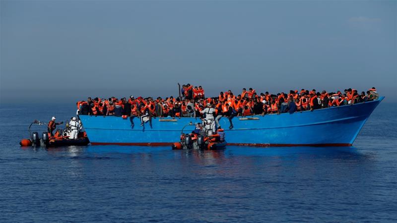 Almost 50 refugees feared drowned in the Mediterranean