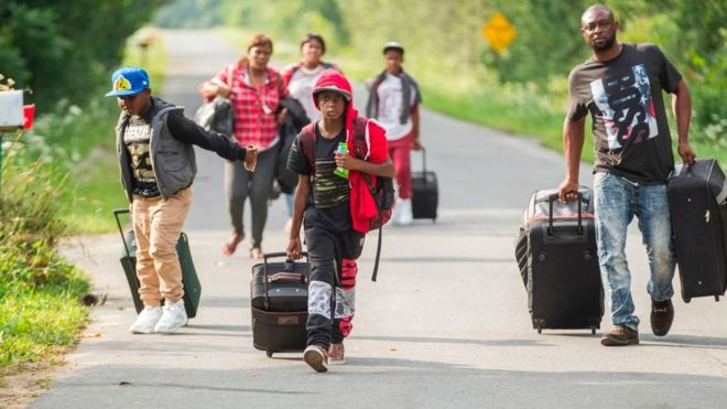 Canada military builds refugee camp for refugees from US