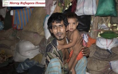 Children are eating in an unhygienic place