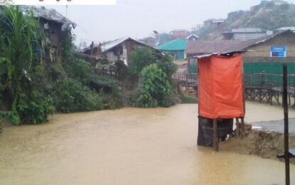 Monsoon Heavy Rain and Flood Hinder the Daily Life of the Rohingya Refugees.