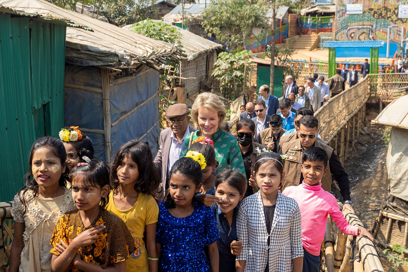 SDG advocate Queen Mathilde visits Cox’s Bazar Rohingya camps
